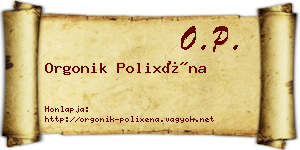 Orgonik Polixéna névjegykártya